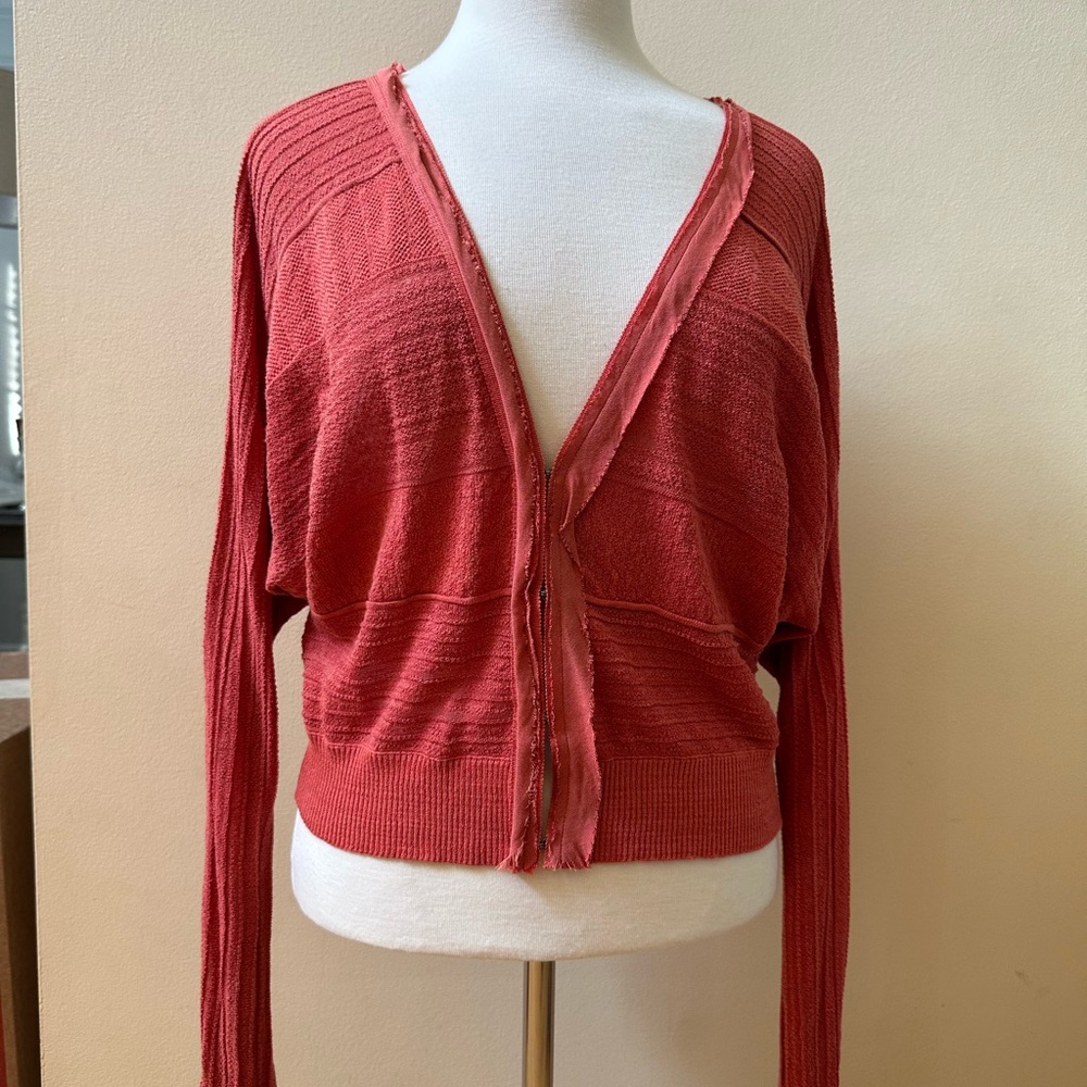 Free People Pink Knit Cardigan
